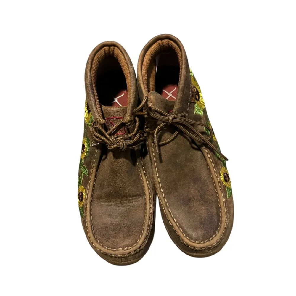 Twisted X Sunflower Brown Moccasins Womens Size 7 - Picture 3 of 8